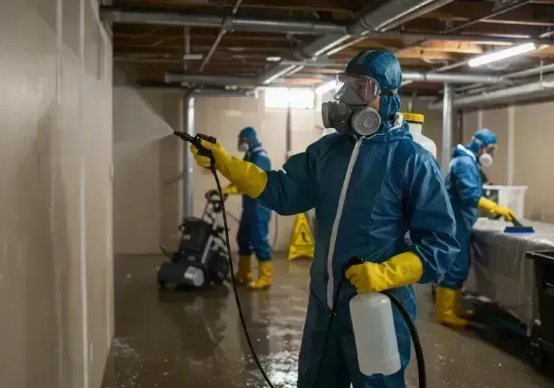 Basement Sanitization and Antimicrobial Treatment process in Peach Springs, AZ